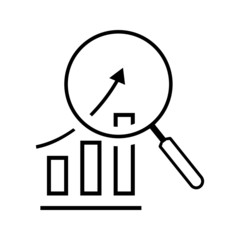 Data analysis vector icon. analytics illustration sign. statistic symbol.