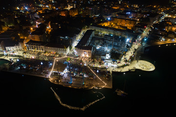 New Year celebration on the Tivat embankment.