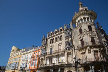 Fototapeta na wymiar Buildings on Main Square, Ribadeo, Galicia