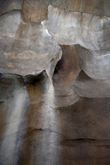 Rocks in a cavern of a park