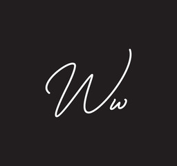 Couple Cursive Letters Initial Signature Handwriting Calligraphy