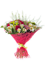 bouquet of flowers isolated on white