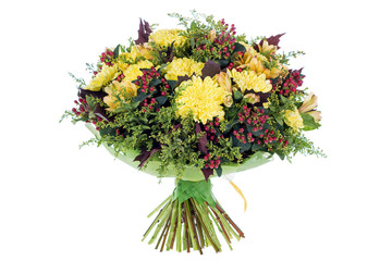 bouquet of flowers isolated on white
