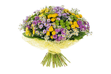 bouquet of flowers isolated on white