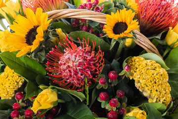 bouquet of flowers isolated on white