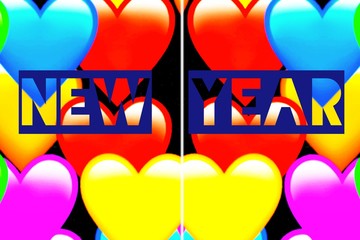 New year design with abstract background
