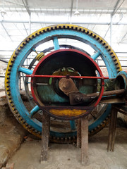 Old machine that was used in sugar factory