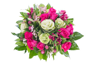 bouquet of flowers isolated on white