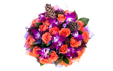 bouquet of flowers isolated on white
