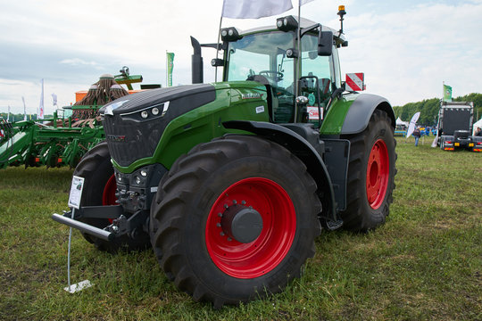 Goryainovka, Mordovia, Russia - June 28, 2019: The Fendt 1050 Vario Tractor at the public event Russian Plowing Championship.