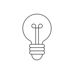Light bulb outline icon. Symbol, logo illustration for mobile concept and web design.