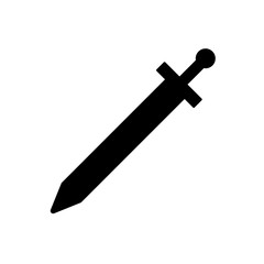 Sword outline icon. Symbol, logo illustration for mobile concept and web design.