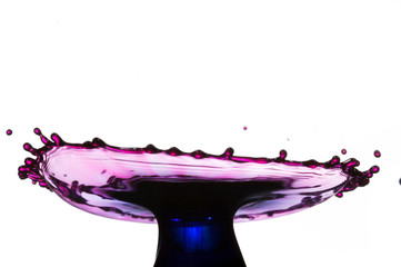 Water drops collision on white background, Water Shapes effect