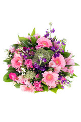 bouquet of flowers isolated on white