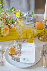 Menu & décoration de la table de réception