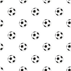 Soccer ball isolated on white background. Vector football background. Background with soccer balls.