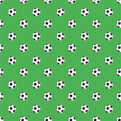 Seamless pattern with soccer balls. Soccer background.