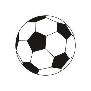 Soccer ball isolated on white background. Soccer ball icon.