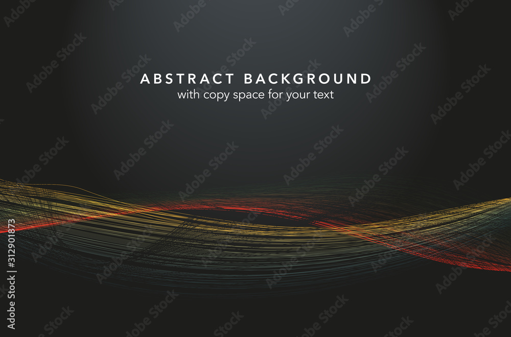 Poster abstract background with waves and copy space