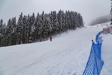 Winter holidays at the ski resort. Rohace - Spalena. Western Tatras. Slovakia.