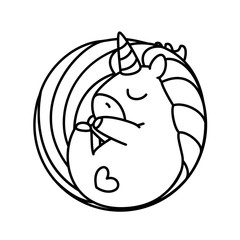 vector baby rainbow unicorn