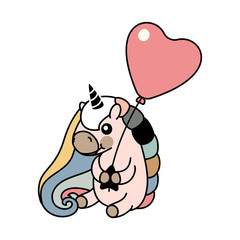 vector scandi rainbow unicorn