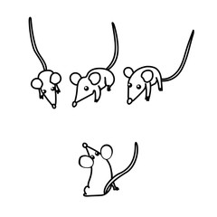 vector line cartoon animal clipart