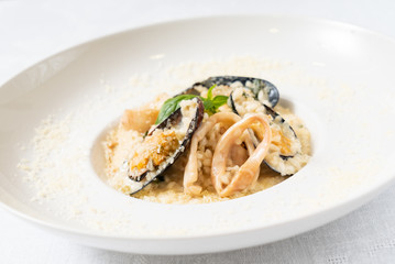 risotto with mussels