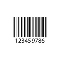 Bar code icon vector in white background