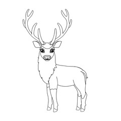 vector line cartoon animal clip art