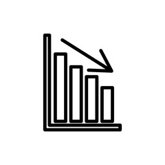 Graph icon vector in white background