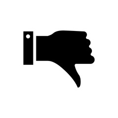 Dislike icon vector in simple design