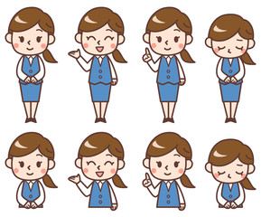女性事務員　セット