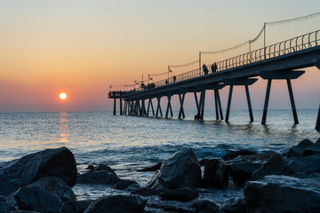 pier at sunset