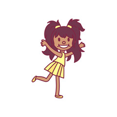 vector cute cartoon kid, child