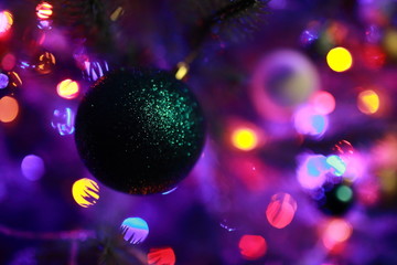 Christmas and New Year decorations and garlands