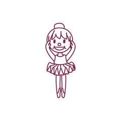 vector cute cartoon kid, child clipart