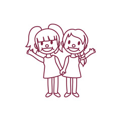 vector cute cartoon kids, child clipart