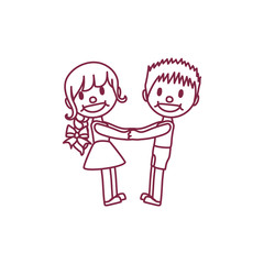 vector cute cartoon kids, child clipart