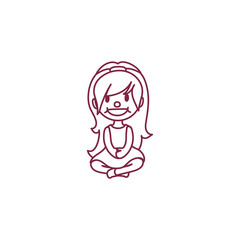 vector cute cartoon kid, child clipart
