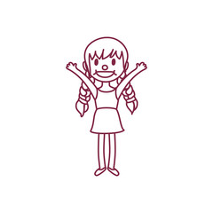 vector cute cartoon kid, child clipart
