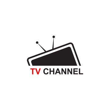 TV channel program icon logo design vector template