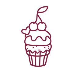 vector cute cupcake sweets art