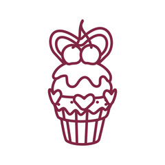 vector cute cupcake sweets art