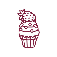 vector cute cupcake sweets art