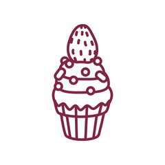 vector cute cupcake sweets art