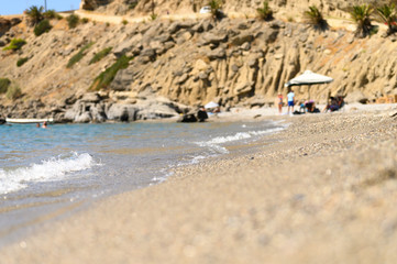 Obraz premium water on the sandy sea beach