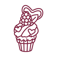vector cute cupcake sweets art