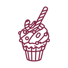 vector cute cupcake sweets art