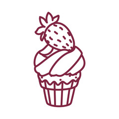 vector cute cupcake sweets art